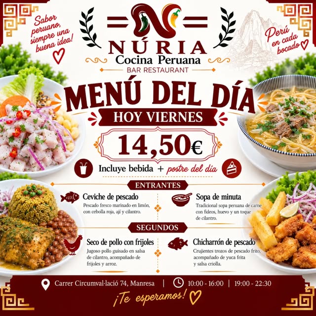 Menú del día del viernes